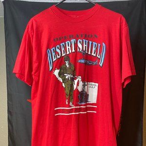 VINTAGE Operation Desert Shield T shirt 1991